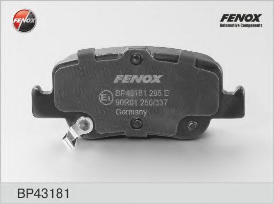 BP43181 FENOX Комплект тормозных колодок, дисковый тормоз