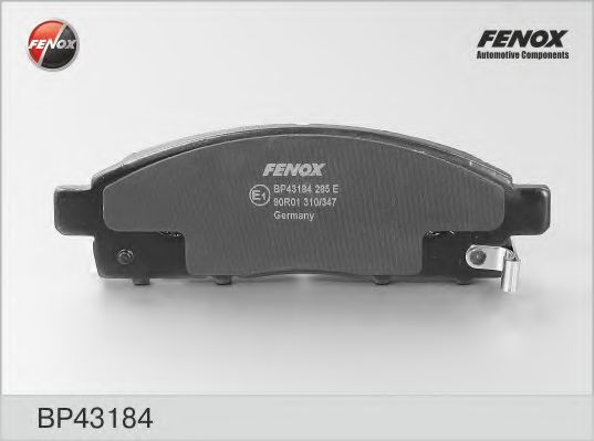 BP43184 FENOX Тормозная система Комплект тормозных колодок, дисковый тормоз