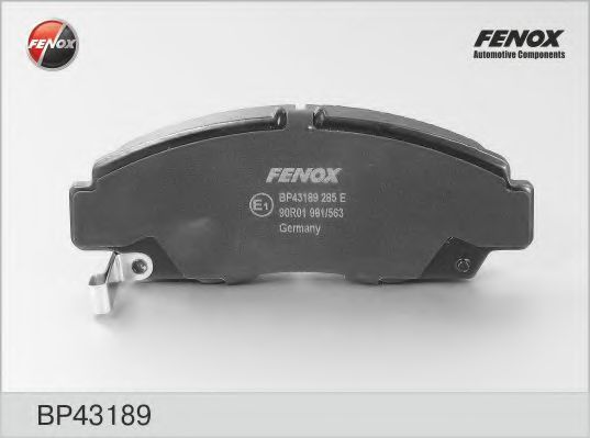 BP43189 FENOX Тормозная система Комплект тормозных колодок, дисковый тормоз