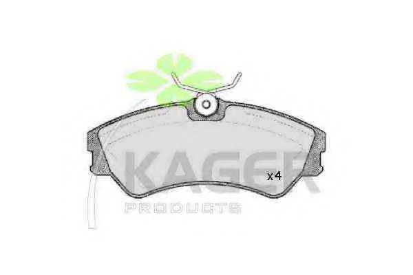35-0019 KAGER Brake Pad Set, disc brake