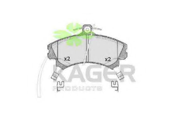 35-0050 KAGER Brake Pad Set, disc brake