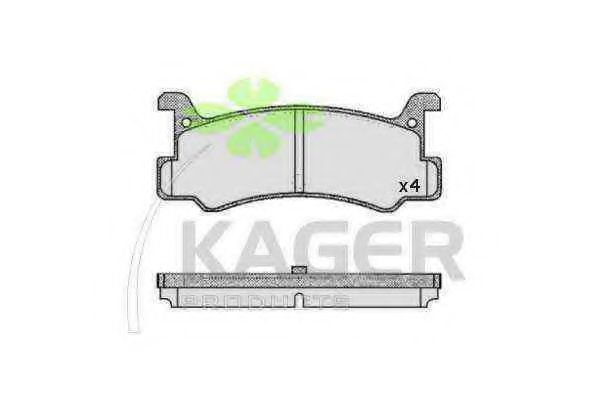 35-0320 KAGER Brake Pad Set, disc brake