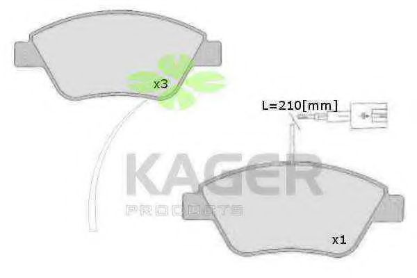 35-0541 KAGER Gasket Set, cylinder head