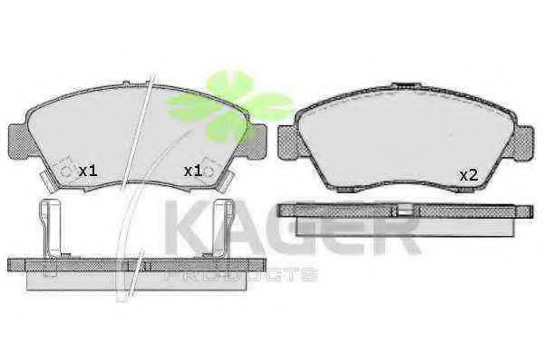 35-0594 KAGER Brake Pad Set, disc brake
