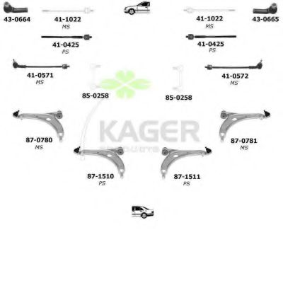 80-0054 KAGER Brake System Brake Disc