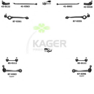 80-0105 KAGER Exhaust System Exhaust Pipe