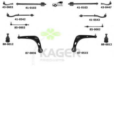 80-0129 KAGER Exhaust System Exhaust Pipe
