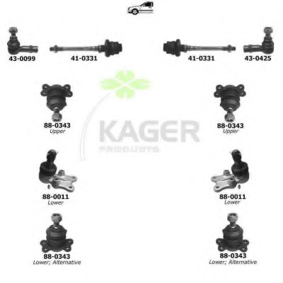 80-0155 KAGER Wheel Suspension