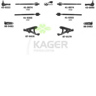 80-0305 KAGER Brake System Brake Disc