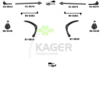 80-0382 KAGER Wheel Suspension Wheel Suspension