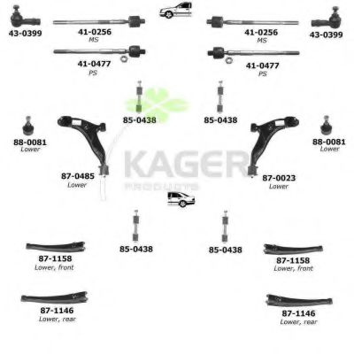 80-0555 KAGER Brake System Brake Disc