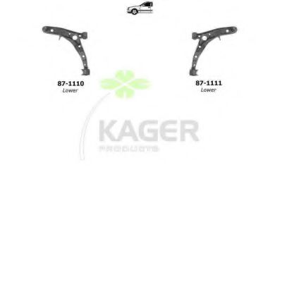 80-0581 KAGER Brake Pad Set, disc brake
