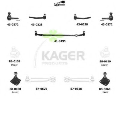 80-0710 KAGER Wheel Suspension