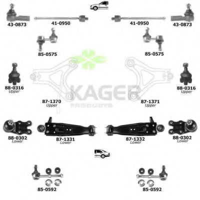 80-0882 KAGER Brake System Brake Disc