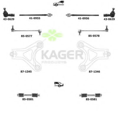 80-0888 KAGER Wheel Suspension