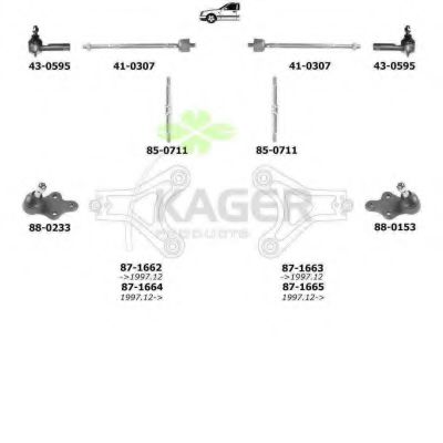 80-1016 KAGER Suspension Shock Absorber
