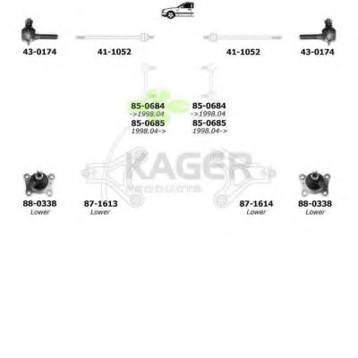 80-1050 KAGER Wheel Suspension