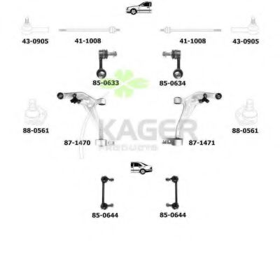 80-1143 KAGER Wheel Suspension