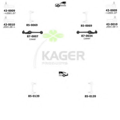 80-1154 KAGER Wheel Suspension