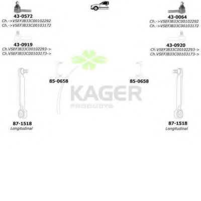 80-1251 KAGER Wheel Suspension
