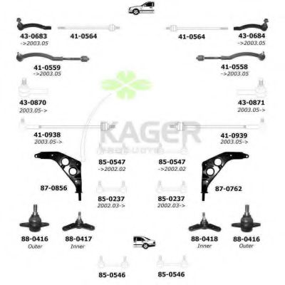 80-1300 KAGER Wheel Suspension