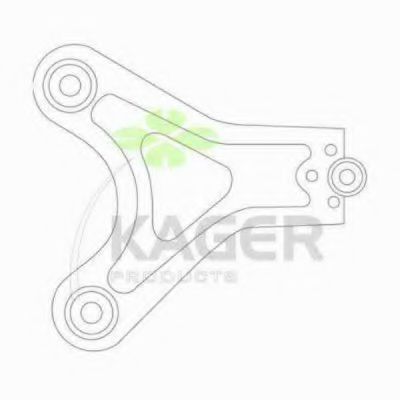 87-1333 KAGER Wheel Suspension Control Arm-/Trailing Arm Bush