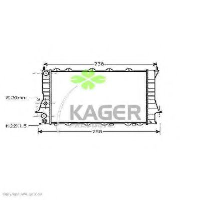 31-0013 KAGER Cooling System Radiator, engine cooling