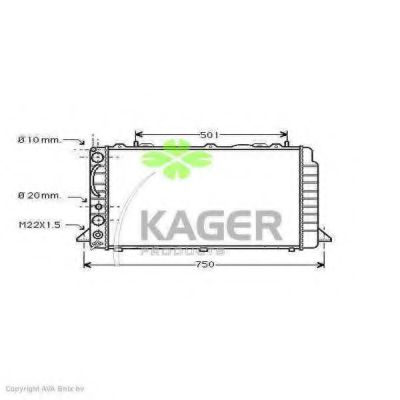 31-0020 KAGER Radiator, engine cooling