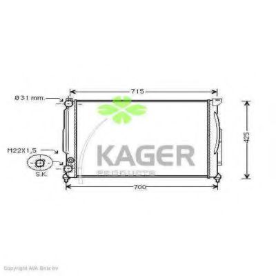 31-0024 KAGER Brake System Expansion Tank, brake fluid