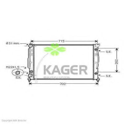31-0025 KAGER Expansion Tank, brake fluid