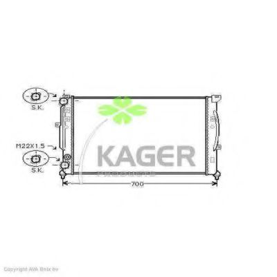 31-0028 KAGER Radiator, engine cooling