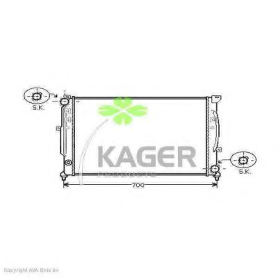 31-0029 KAGER Radiator, engine cooling