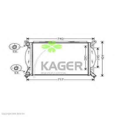 31-0036 KAGER Radiator, engine cooling