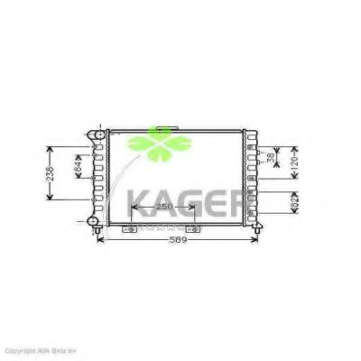 31-0061 KAGER Cooling System Radiator, engine cooling