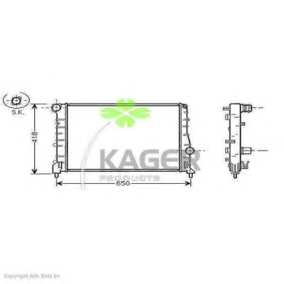 31-0066 KAGER Wheel Suspension Top Strut Mounting