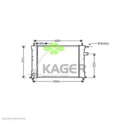 31-0084 KAGER Cooling System Radiator, engine cooling