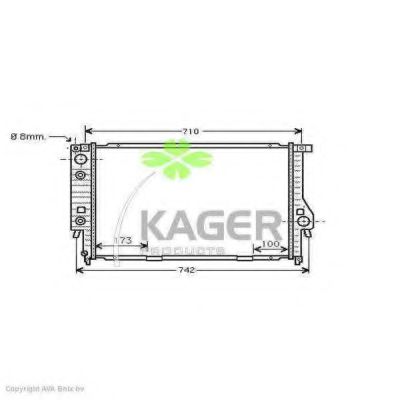 31-0129 KAGER Cooling System Radiator, engine cooling