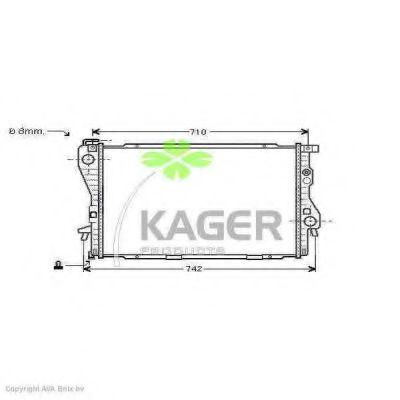 31-0139 KAGER Radiator, engine cooling