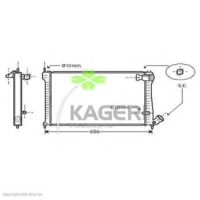 31-0167 KAGER Brake System Cable, parking brake