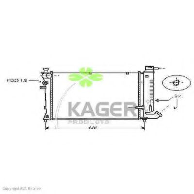 31-0173 KAGER Brake System Cable, parking brake
