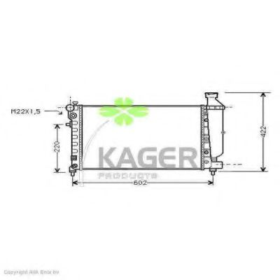 31-0175 KAGER Radiator, engine cooling