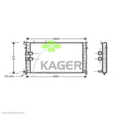 31-0180 KAGER Radiator, engine cooling