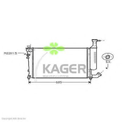31-0198 KAGER Cable, parking brake