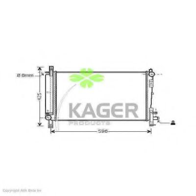 31-0222 KAGER Radiator, engine cooling