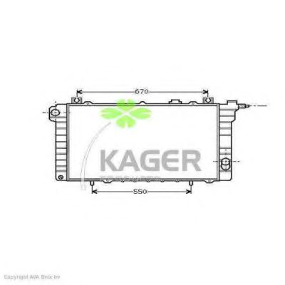 31-0245 KAGER Radiator, engine cooling