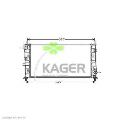 31-0334 KAGER Radiator, engine cooling