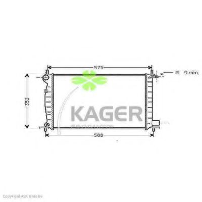 31-0351 KAGER Radiator, engine cooling