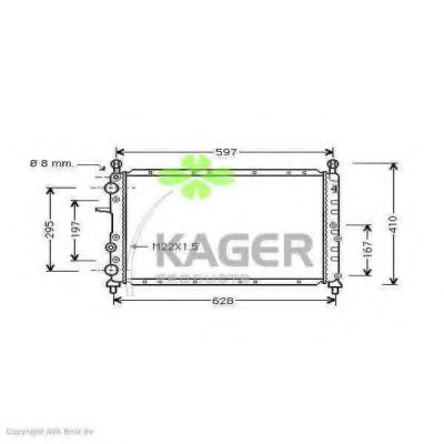 31-0390 KAGER Radiator, engine cooling