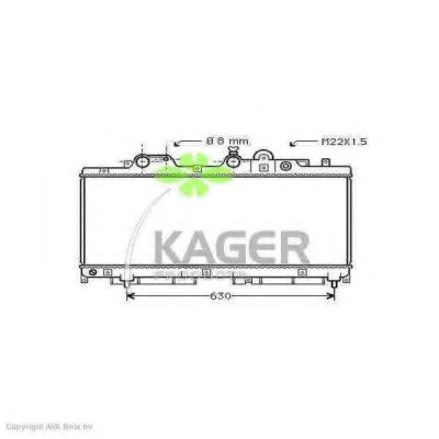 31-0407 KAGER Radiator, engine cooling