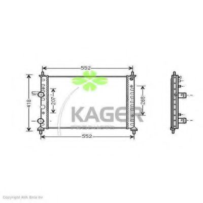 31-0422 KAGER Brake System Cable, parking brake